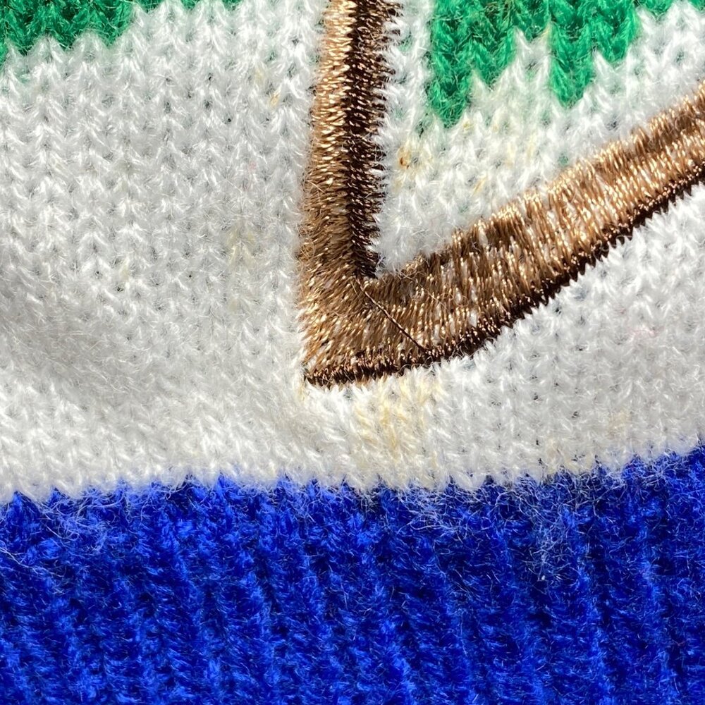Jolly Sweaters XXL Funny Ugly Christmas Sweater Blue Snowman Beer Knit - Picture 8 of 11